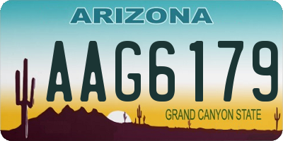 AZ license plate AAG6179
