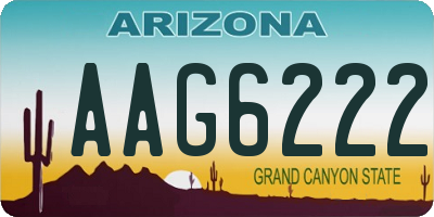 AZ license plate AAG6222