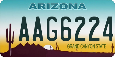 AZ license plate AAG6224