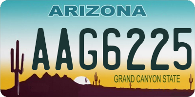 AZ license plate AAG6225