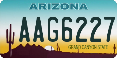 AZ license plate AAG6227