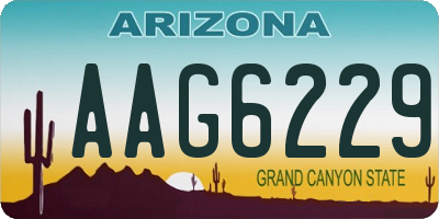 AZ license plate AAG6229