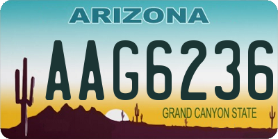AZ license plate AAG6236
