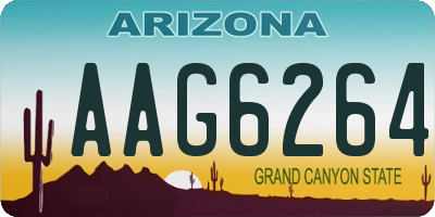 AZ license plate AAG6264