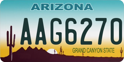 AZ license plate AAG6270