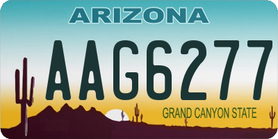 AZ license plate AAG6277