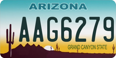 AZ license plate AAG6279