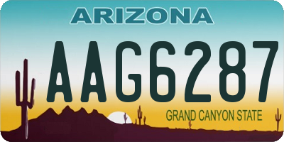 AZ license plate AAG6287