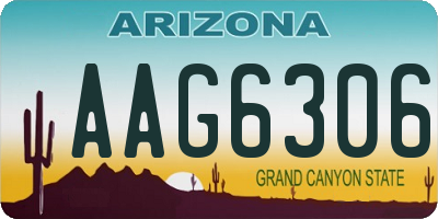 AZ license plate AAG6306