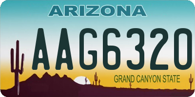 AZ license plate AAG6320