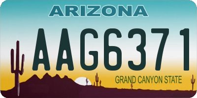 AZ license plate AAG6371