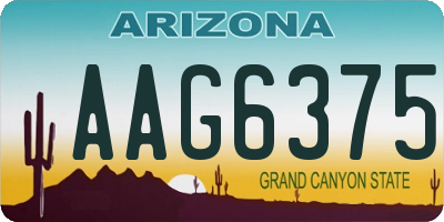 AZ license plate AAG6375