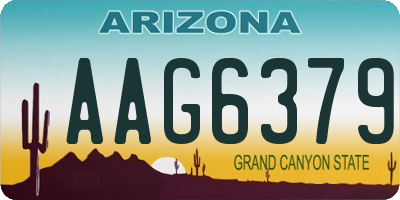 AZ license plate AAG6379