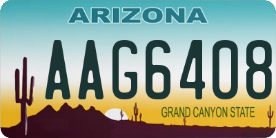 AZ license plate AAG6408