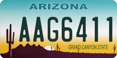 AZ license plate AAG6411