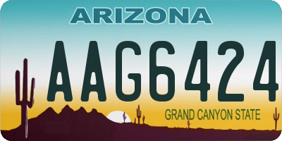 AZ license plate AAG6424