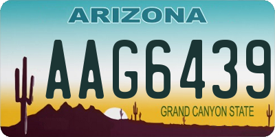 AZ license plate AAG6439