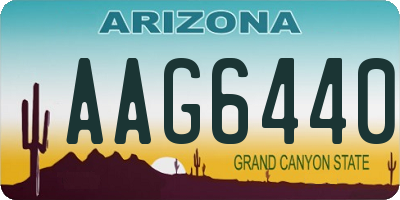 AZ license plate AAG6440