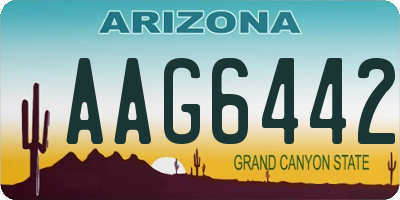 AZ license plate AAG6442
