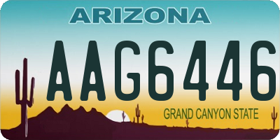 AZ license plate AAG6446