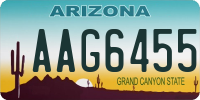 AZ license plate AAG6455