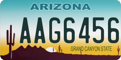 AZ license plate AAG6456