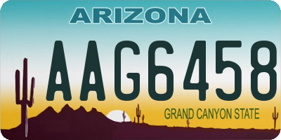 AZ license plate AAG6458
