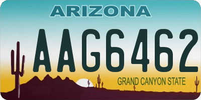 AZ license plate AAG6462