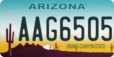 AZ license plate AAG6505