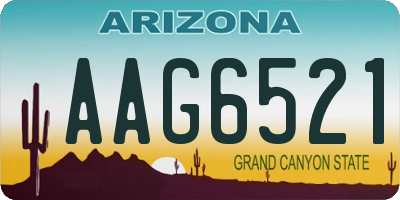 AZ license plate AAG6521
