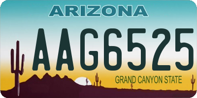 AZ license plate AAG6525