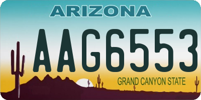 AZ license plate AAG6553