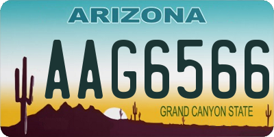 AZ license plate AAG6566
