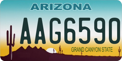 AZ license plate AAG6590