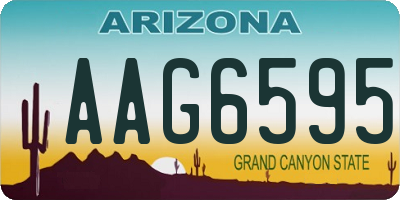 AZ license plate AAG6595