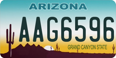 AZ license plate AAG6596