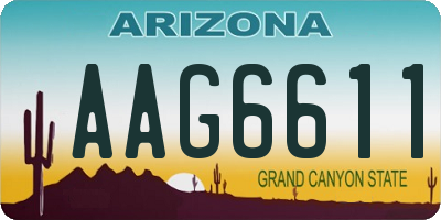 AZ license plate AAG6611