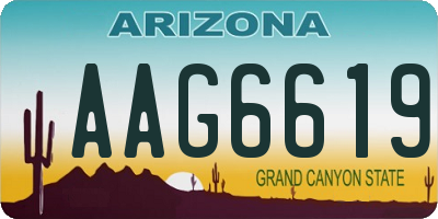 AZ license plate AAG6619