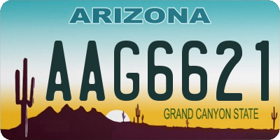 AZ license plate AAG6621