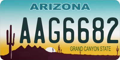 AZ license plate AAG6682