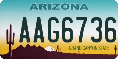 AZ license plate AAG6736