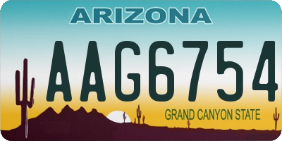 AZ license plate AAG6754
