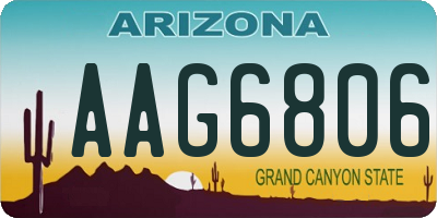 AZ license plate AAG6806