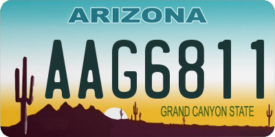 AZ license plate AAG6811