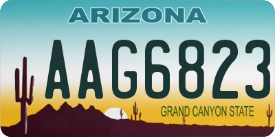 AZ license plate AAG6823