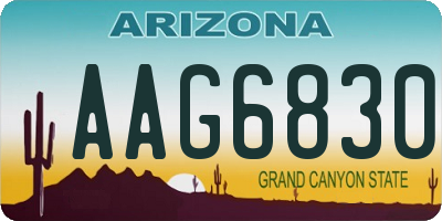 AZ license plate AAG6830