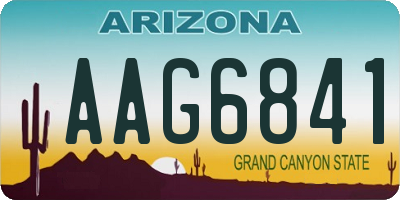 AZ license plate AAG6841