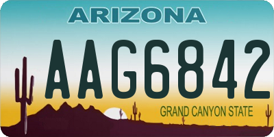 AZ license plate AAG6842