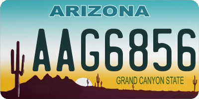AZ license plate AAG6856