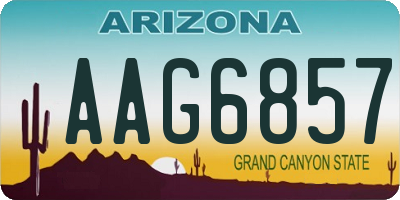 AZ license plate AAG6857